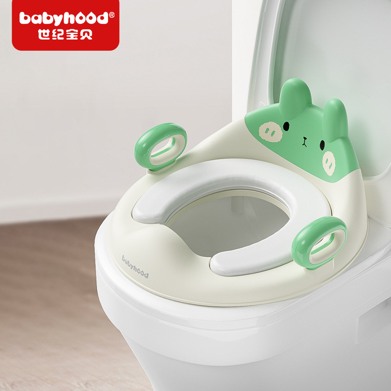 Bệ Thu Nhỏ bồn cầu Babyhood màu xanh, Nắp ngồi bồn cầu cao cấp cho trẻ em đi vệ sinh