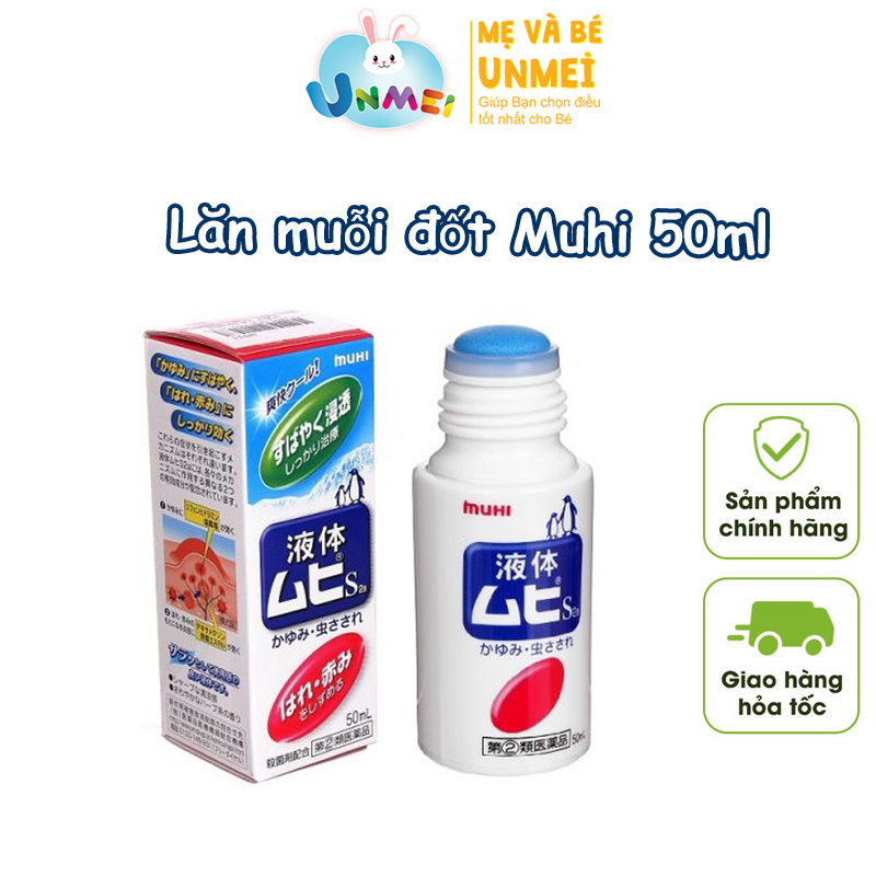 Lăn Muỗi & Côn Trùng Cắn Muhi 50ml (Chim Cánh Cụt) Dành Cho Bé Từ 6 tháng trở lên