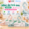 Set 10 móc quần áo HOKORI nhựa VIỆT NHẬT cao cấp - Treo quần cho áo bé, váy, áo khoá