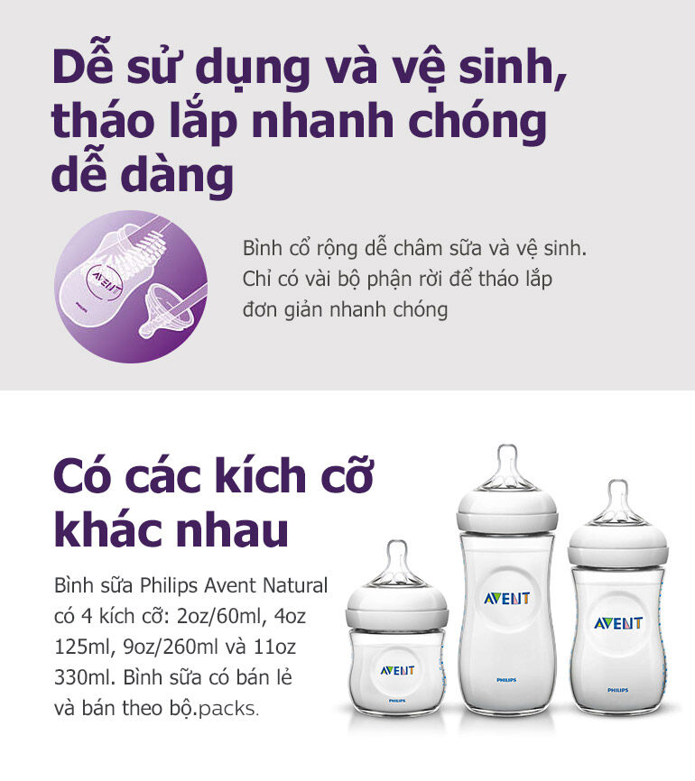 Bộ 2 Bình Sữa Bằng Nhựa Không Có BPA Philips Avent SCF693/23 (260ml x 2)