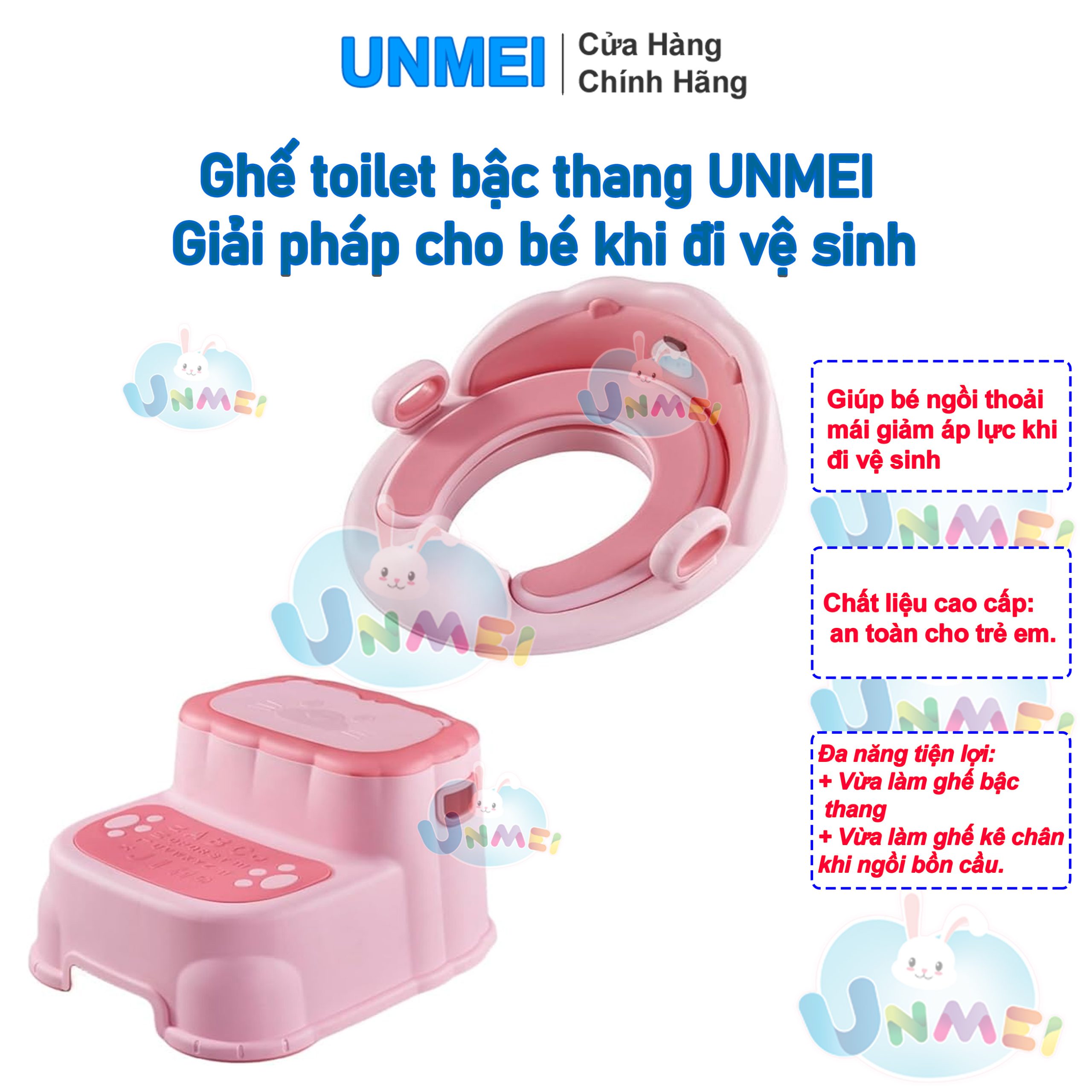 HCM 2h - Ghế Bậc Thang kê chân đi vệ sinh, đánh răng, ghế tắm cho bé và người lớn