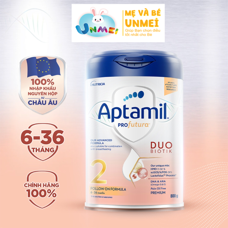 Sữa Công Thức Aptamil Profutura Duobiotik 2 Dành Cho Trẻ Từ 6-36 Tháng Tuổi (800g)