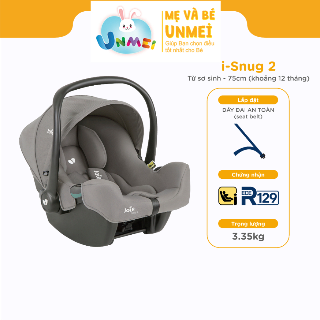Ghế ngồi ô tô cho bé Joie i-Snug 2 gọn nhẹ | Ghế ngồi xe ô tô cho bé có quai xách, có thể dùng cho xe đẩy