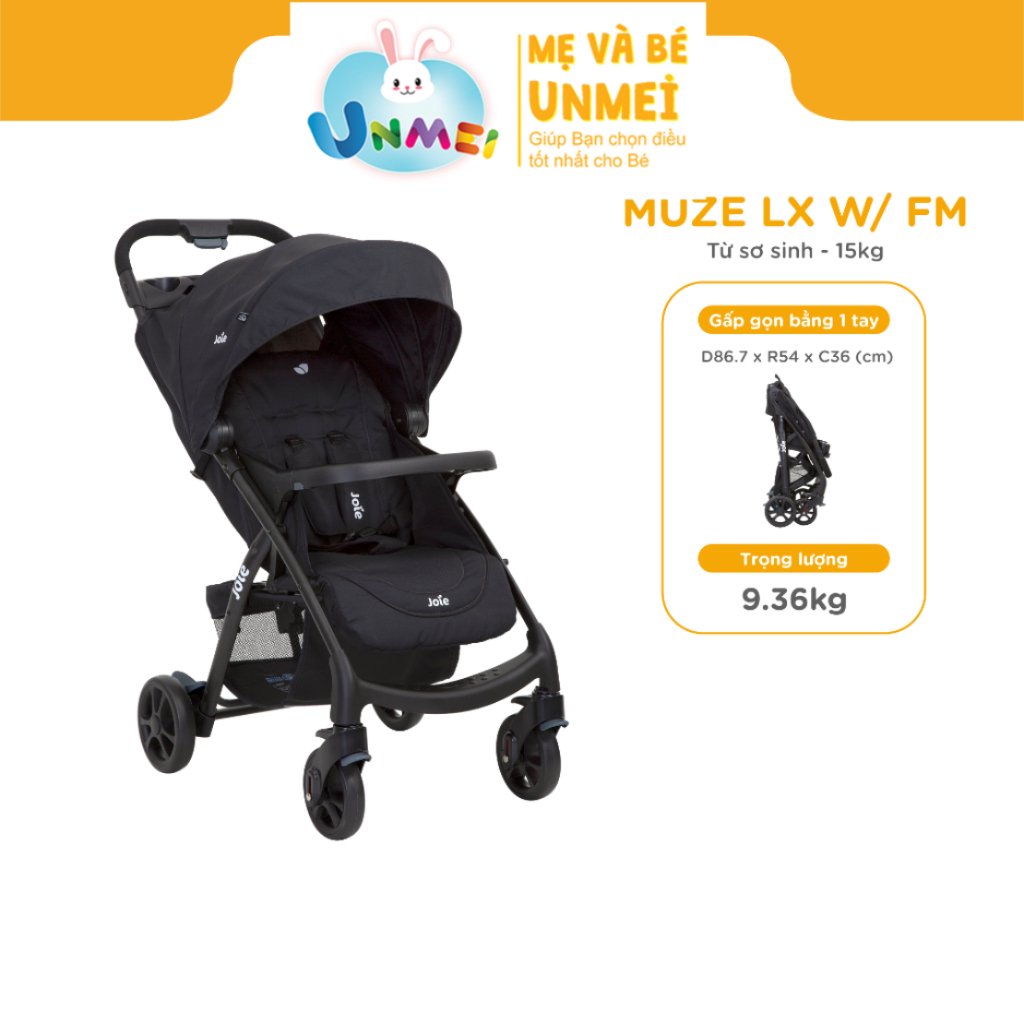 Xe đẩy cho bé Joie Muze LX W/ FM | Xe đẩy em bé gấp gọn đa tính năng