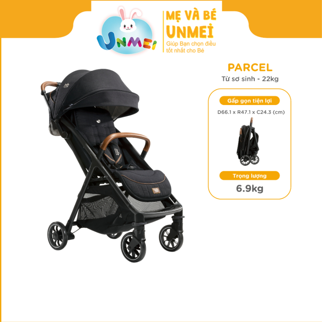 Xe đẩy cho bé Joie Parcel | Xe đẩy gấp gọn cho bé sơ sinh đến 22 kg kèm túi xách du lịch