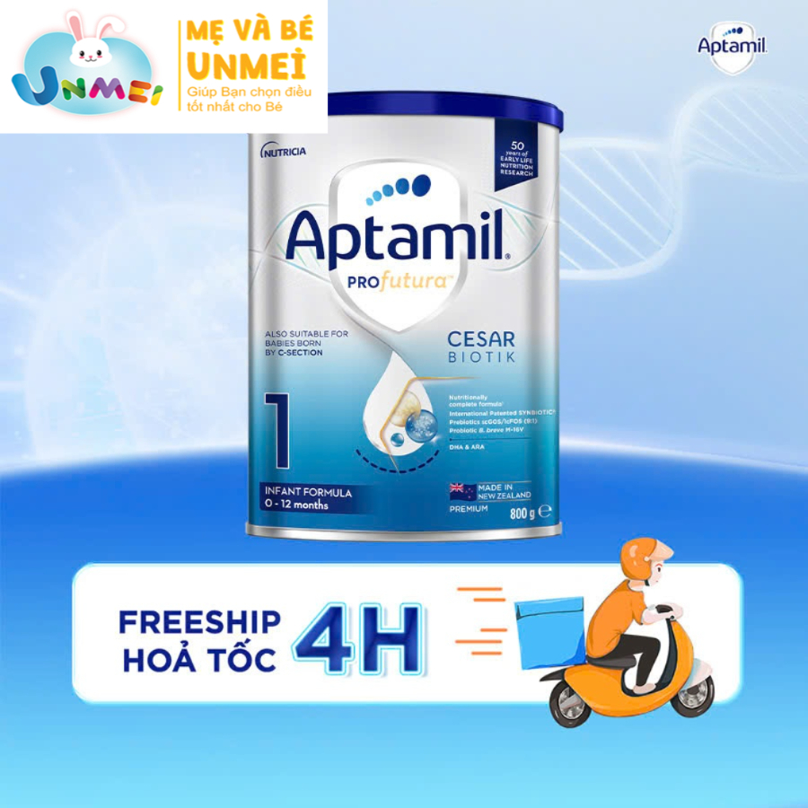 Sữa bột Aptamil Profutura Cesarbiotik New Zealand số 1 (380g) cho bé từ 0-12 tháng tuổi