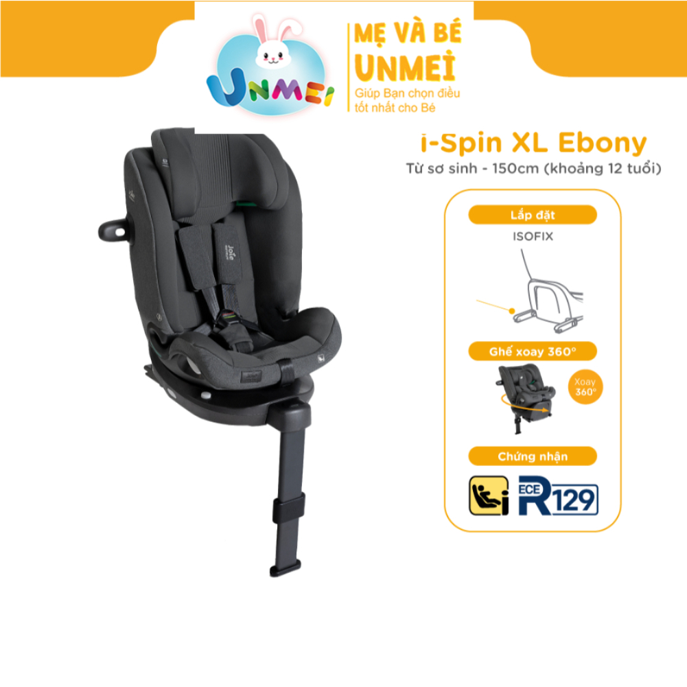 Ghế ngồi ô tô trẻ em Joie i-Spin XL Ebony