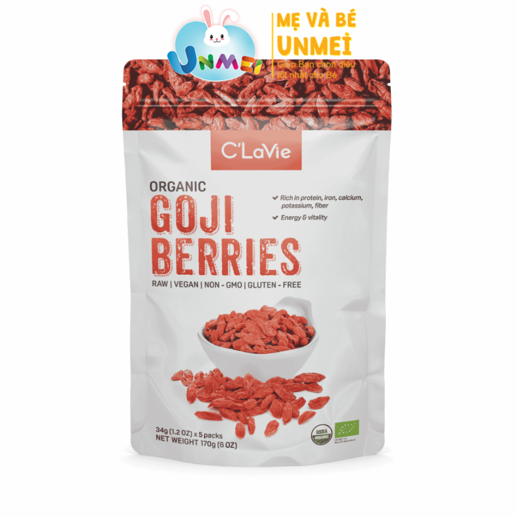 Kỷ tử hữu cơ C'LaVie - Chứng nhận hữu cơ USDA (Mỹ), EU (Châu Âu) An Toàn Cho Sức Khỏe