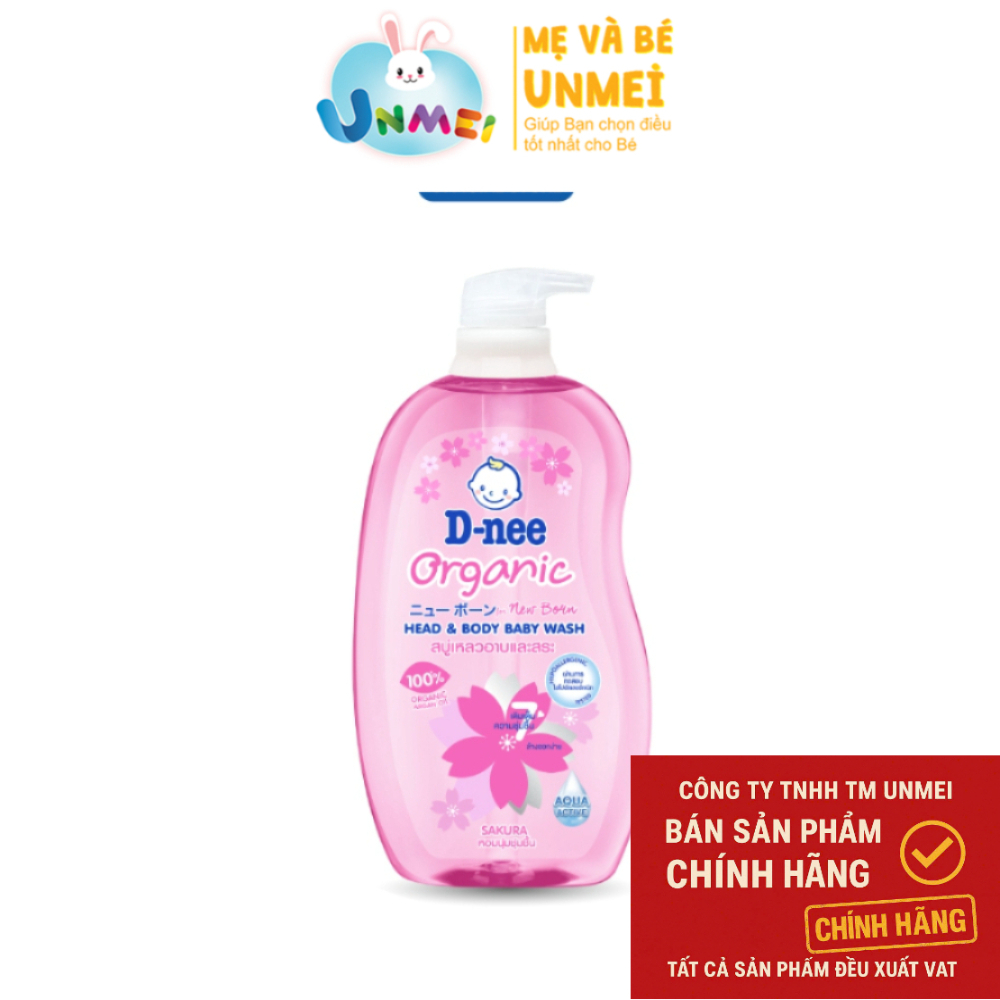 Tắm gội toàn thân em bé (<3 tuổi) D-Nee 800 ML - Sakura
