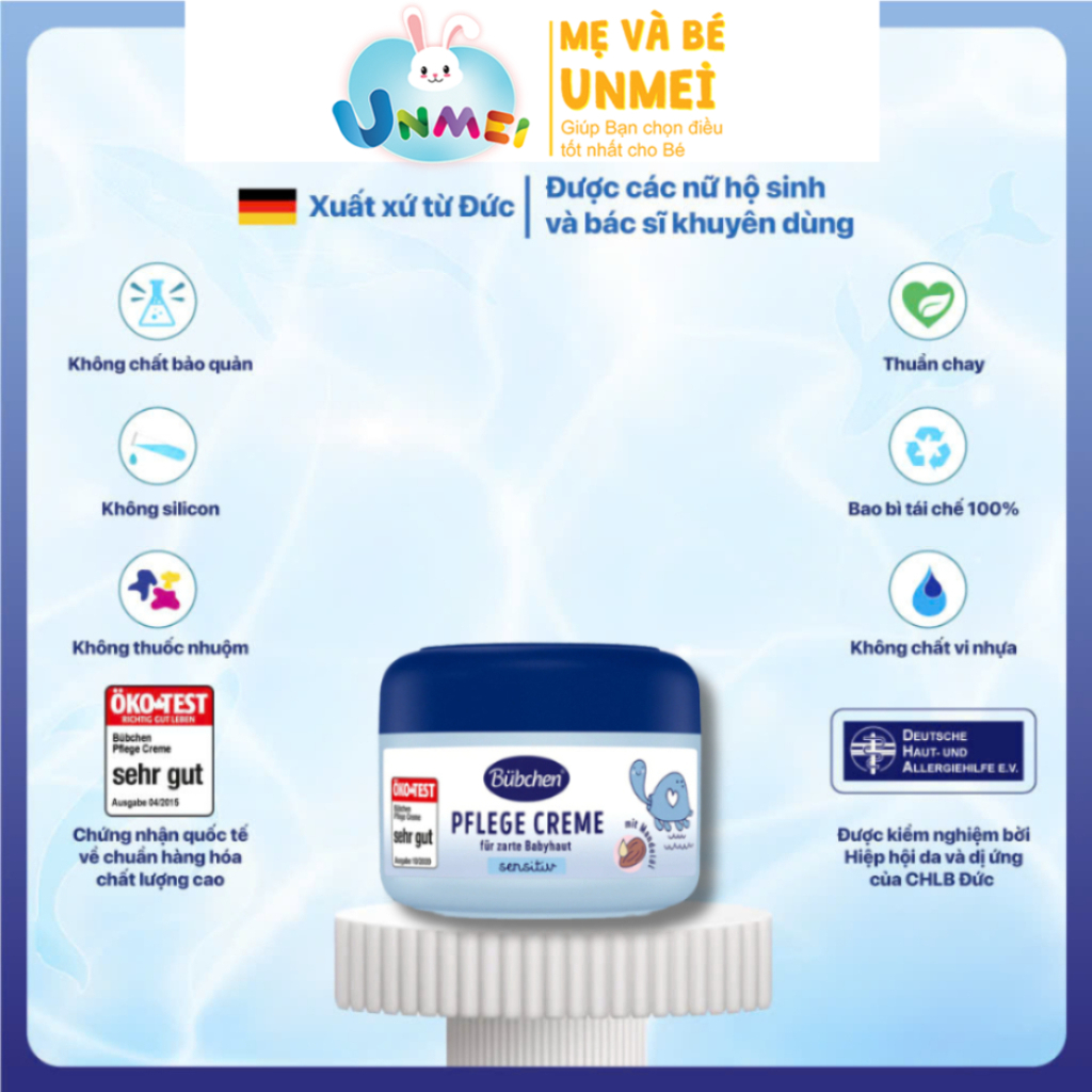 Kem Dưỡng Thể Cho Bé Baby Pflege Creme An Toàn Dịu Nhẹ Cho Trẻ Sơ Sinh 75ml Bubchen Official Store