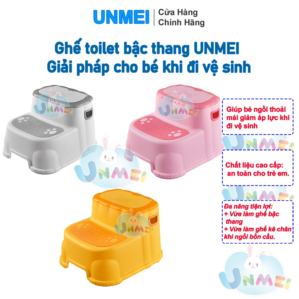 Ghế bậc thang UNMEI cho bé đa năng – Giải pháp thông minh cho bé khi đi vệ sinh, ghế kê chân Toilet cho bé và người lớn