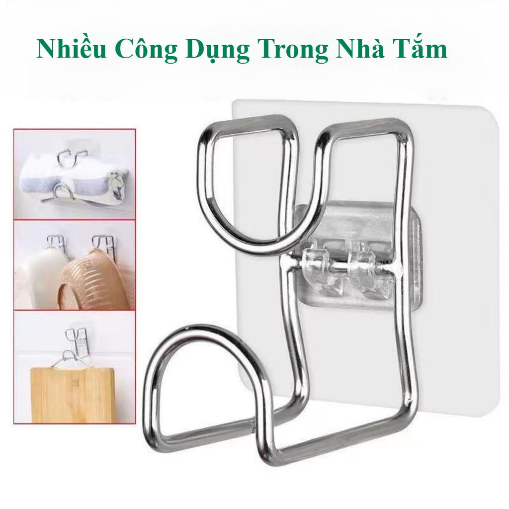 Móc Treo Thau Chậu , Bệ Bồn Cầu không cần khoan, giá đựng đồ phòng tắm, móc dán tường đa năng, móc thép không gỉ