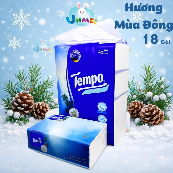 Khăn Giấy Rút Cao Cấp Tempo Hương Mùa Đông Hương dịu Nhẹ Giấy Dai Dầy 4 Lớp