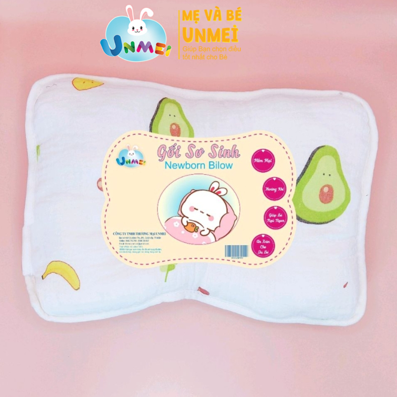 Gối Cho Bé Sơ Sinh, Gối Lõm Đầu cho bé sơ sinh - Phòng Ngủ Cho Bé - Thương Hiệu Unmei