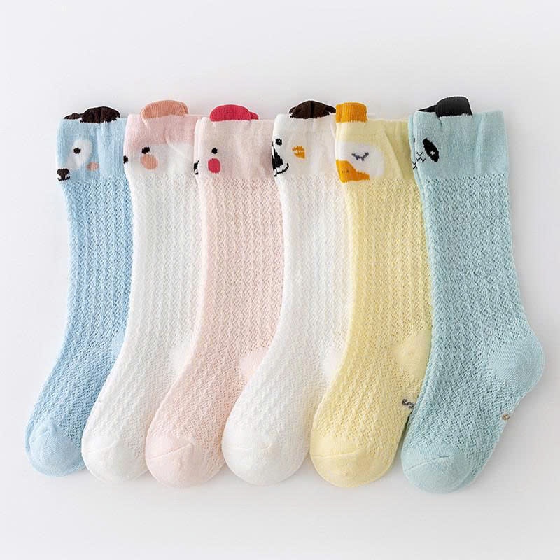 Set 5 Đôi Tất Lưới Dài Chống Muỗi Cho Bé Thoáng Mát Vớ cho Bé Trai Bé Gái từ 0-3 tuổi